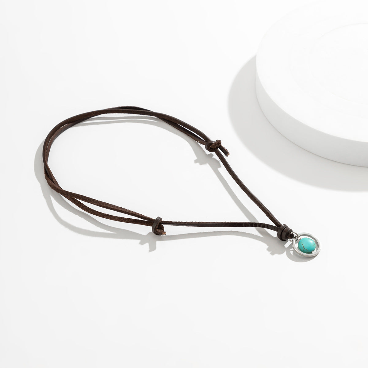 Novel Ring Hollow-Out With Turquoise Necklace - Damned Threads